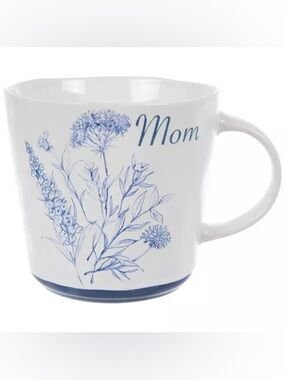 (2) Blue Mom Floral Mug
